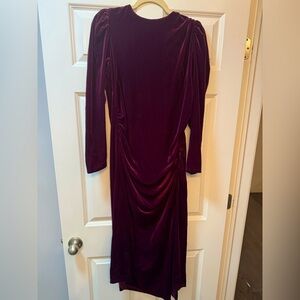 Express plum velvet dress L